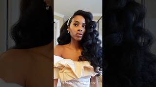 Flexi rod set on blow dried naturalhair  beautifulhair naturalhairstyles viralhair flexirods [upl. by Durkee]