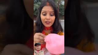 Girt eating cotton candy funny comedy shortvideos [upl. by Adirem189]