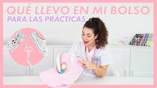 QUÉ LLEVO EN MI BOLSO PARA LAS PRÁCTICAS 👜💉🥪 [upl. by Koziel]