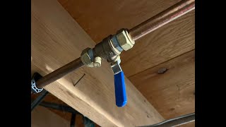 How To Drain Your Shut Off Valve With Drain Port to Winterize Your House [upl. by Eneliak]