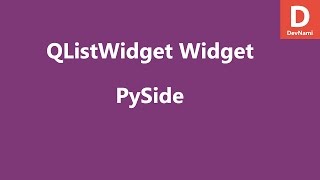 PySide List Widget QListWidget [upl. by Acissey]