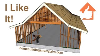 How To Frame Large Building With Double Pitch Gable Roof  Examples For Design And Construction [upl. by Cita817]