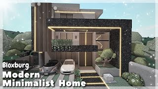 BLOXBURG Modern Minimalist Home  Roblox House Build [upl. by Kal]