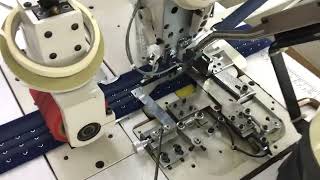 Automation Equipment Cloth lap machine for bra hook and eye sewing machine [upl. by Meekah633]