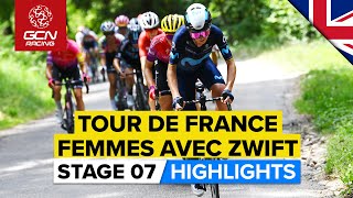 Climbing Masterclass Shakes Up GC Tour De France Femmes Avec Zwift 2022 Stage 7 Highlights [upl. by Kreda]