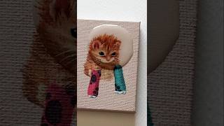 Czy koty się nudzą 🤔🐈 ciekawostki koty acrylicpainting [upl. by Leumhs]