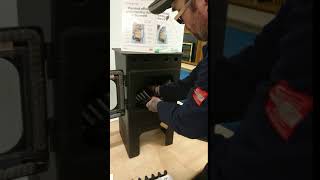 Removing the Multi Fuel Grate from a Burley Stove [upl. by Catlee]