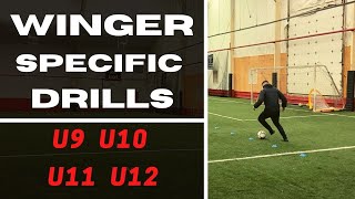 WINGER SPECIFIC TRAINING  2 Drills To Improve Wingers U9 U10 U11 U12  2021 [upl. by Nnednarb955]