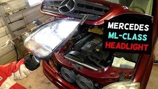 MERCEDES W163 HEADLIGHT REPLACEMENT ML320 ML430 ML350 ML230 ML270 ML400 ML500 [upl. by Eriam]