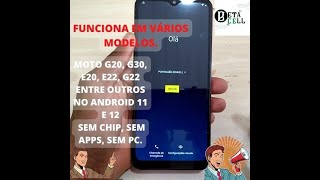 COMO REMOVER CONTA GOOGLE MOTO G10 G20 G30 E20 E22 G22 E OUTROS MODELOS NO ANDROID 11 E 12 [upl. by Seed783]