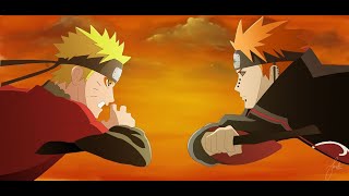 Naruto vs Pain  Pain Ataca konoha Completo e Kakashi morre [upl. by Narhet880]