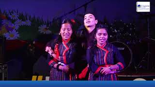 galbandi chatiyo Mashup by Anushka Pudasaini amp Group Welcome Program 2077 Uniglobe [upl. by Novyat]