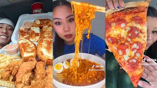 Asmr EATING 🍔 63  buldak ramen Raising canes fries amp boneless wings InnOut pizza and more [upl. by Dey]