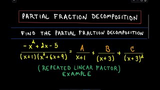 ❖ Partial Fraction Decomposition  Repeated Linear Factor ❖ [upl. by Wallace466]