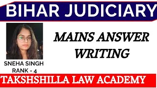 Mock Test Copy SNEHA SINGH RANK4 I Bihar Judiciary Mains I Bihar Judiciary Mains Answer Writing [upl. by Mosora]