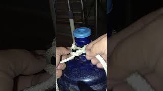 Knot a mineral bottle knottutorial knotcraft knottying rope knot simpleknot easyknot [upl. by Katerine]