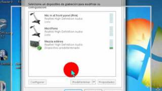 configurar microfono con mezcla estereo paralelamente realtek placa con windows 7mp4 [upl. by Zebadiah]