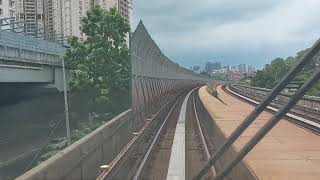 LRT Kelana Jaya Line  Bombardier Innovia Metro 300 Ride From Ampamg Park  Wangsa Maju Set 75 [upl. by Martica]