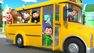 The Wheels on The Bus Song Animal Version  Newborn Baby Songs amp Nursery Rhymes [upl. by Alford]