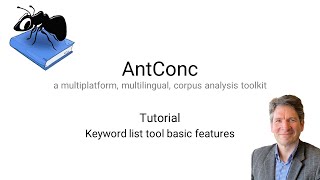 AntConc 4 ver 40  Keyword list tool basics [upl. by Ahsratal]