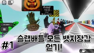 슬랩배틀 모든 뱃지 장갑 얻기18월 중 기준 [upl. by Anika142]