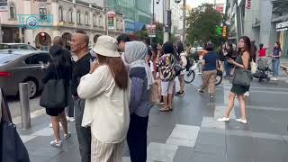 evening walk at orchard road Singapore  evening walk  Singapore singapore traveltheworld [upl. by Hadria]