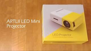 ARTLII LED Mini Projector Review amp Unboxing YG300 [upl. by Nallaf657]