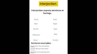 Interjection with examples ✅english englishgrammar shorts [upl. by Harland]