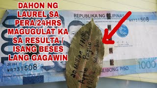 DAHON NG LAUREL SA PERA24HRS MAGUGULAT KA SA RESULTAISANG BESES LANG GAGAWINAPPLE PAGUIO7 [upl. by Tnirb]