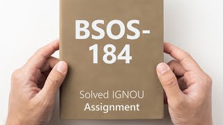 BSOS 184 solved assignment 202425  BSOS 184 solved assignment 2025  BSOS 184 assignment [upl. by Talyah]