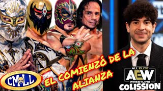 CMLL 🔥 AEW 👉 anuncio importante en COLLISIÓN místico máscara dorada  volador JR  Rey hechicero‼️ [upl. by Ahseer]