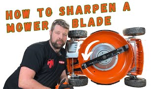 How to Sharpen a Lawn Mower Blade In Under 2 Minutes [upl. by Hiram]