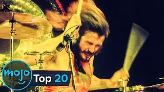 Top 20 Greatest Rock Drummers Of All Time [upl. by Einobe]