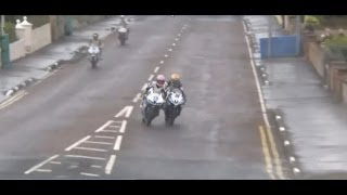 nw200 2014 crash alastair seeley vs lee johnson [upl. by Ardnaik]