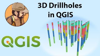 Display drillholes in 3D in Qgis and Create Sections [upl. by Rollin]