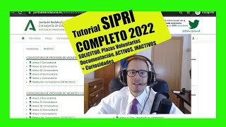 ✅ SIPRI 2022 ✅ Tutorial COMPLETO ✅ Solicitud Plazas Voluntarias ✅ Profesores Interinos de Andalucía [upl. by Leahcimdivad]