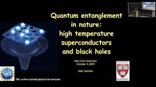 Colloquium Oct 3 2024  Quantum Entanglement in Nature High Temp Superconductors and Black Holes [upl. by Evoy]