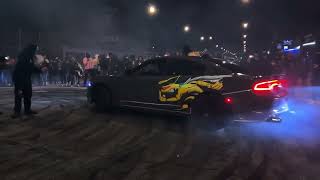 CHICAGO CAR MEETS GET WILD NONSTOP STREET TAKEOVER chicago drift sideshow srt takeover [upl. by Doralynne678]