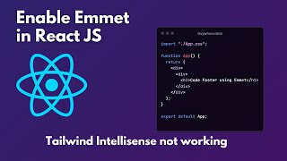 Write Code Faster in React js by Enabling Emmet for in VS Code [upl. by Bren]