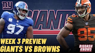 Giants vs Browns  Week 3 Preview  It Might Get UglySMH [upl. by Down]