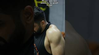 Fix your upper back posture in dumbbell shrugs for fast growth in traps [upl. by Naesed260]