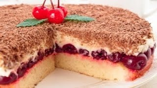 Бисквит с вишней ОЧЕНЬ ВКУСНЫЙ РЕЦЕПТ [upl. by Paucker]