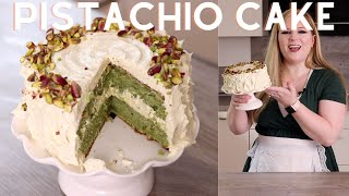 Pistachio Cake with Pistachio Buttercream  Bonni Bakery [upl. by Inod]