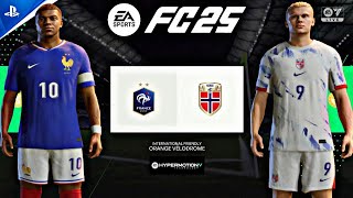 EA FC25  France vs Norway  PS5™ 4K60 Gameplay  International Friendly Match  Mbappé vs Haaland [upl. by Adneral]