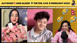 ROSE DAY SPECIAL AAYOUSH SURPRISED ALIZEH BY SENDING HER BIG ROSE BOUQUET😍 FEB 8  Reaction Video [upl. by Andromache]