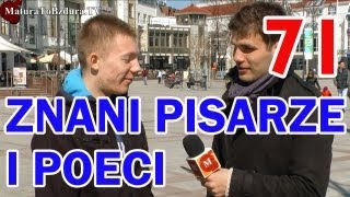 ZNANI PISARZE I POECI  odc 71 MaturaToBzduraTV [upl. by Biddy]