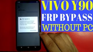 Vivo Y90 1908 Frp Bypass Google Account Remove Without Pc [upl. by Virendra]