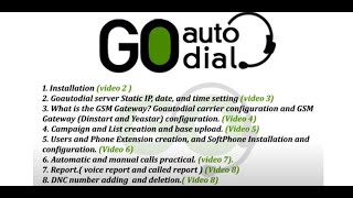 Goautodial  installation IPcarrier campaignsetup  outbound Manual and Predictive dialing [upl. by Greenman]