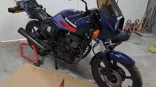 kawasaki Gpz 305 repairs carburettor throttle cable amp servicing [upl. by Ynafets]