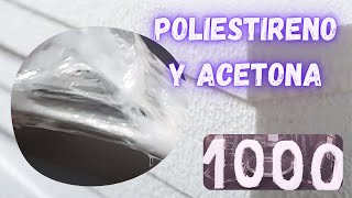 ⚗️POLIESTIRENO y ACETONA🧪 Explicaión Fácil  Especial 1k suscriptores [upl. by Stranger542]